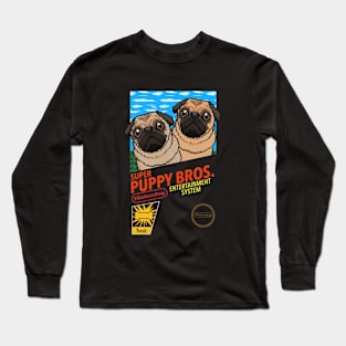 Super Puppy Brothers - retro video game Long Sleeve T-Shirt